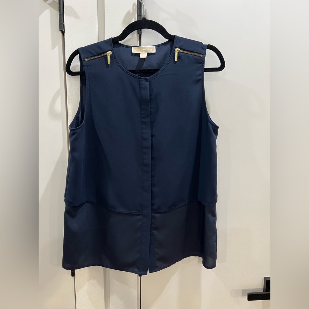 Kors navy blouse
